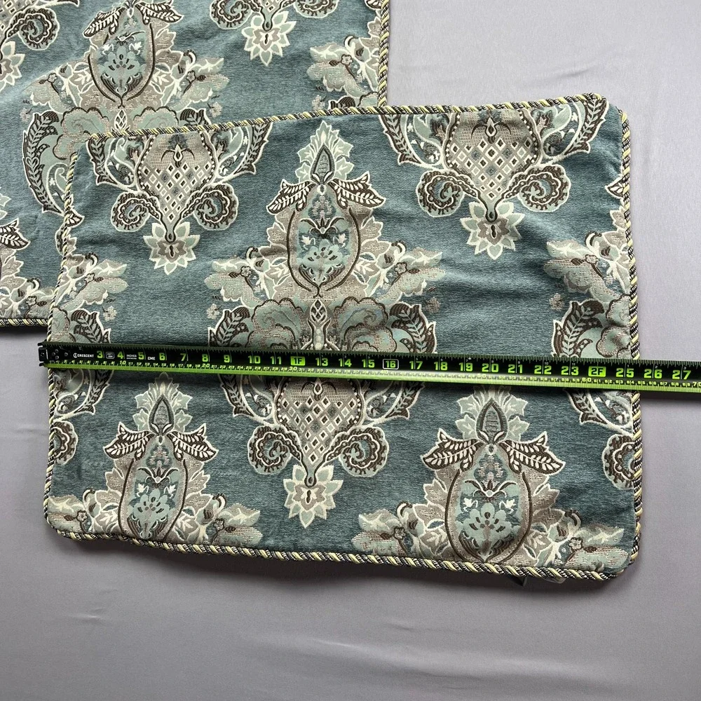 Set Of 2 Waterford Linens Standard Pillow Shams Multicolor Paisley (20